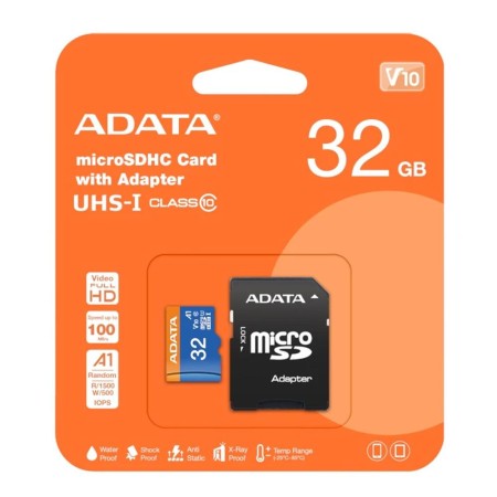 Tarjeta memoria micro sd adata 32gb cl10  adaptador sd