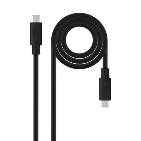 Cable USB 3.1 Tipo-C Nanocable 10.01.4102/ USB Tipo-C Macho - USB Tipo-C Macho/ Hasta 100W/ 10Gbps/ 2m/ Negro