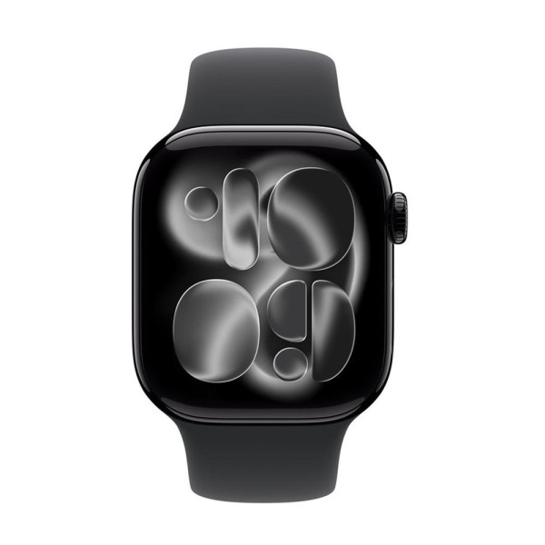 Smartwatch apple watch s11 gps  cellular 42mm jet black aluminium case  black sport band -  s - m