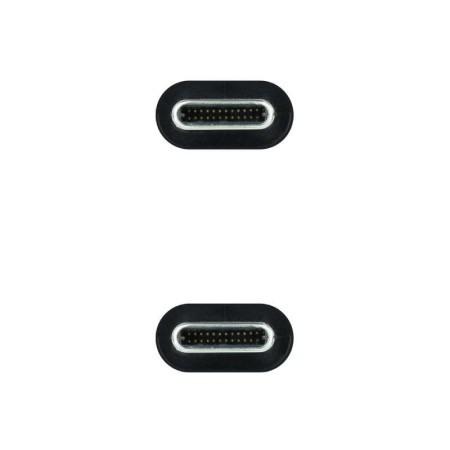 Cable USB 3.1 Tipo-C Nanocable 10.01.4102/ USB Tipo-C Macho - USB Tipo-C Macho/ Hasta 100W/ 10Gbps/ 2m/ Negro