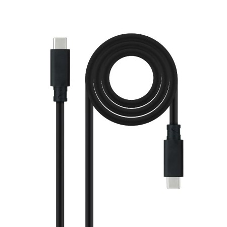 Cable USB 3.1 Tipo-C Nanocable 10.01.4102/ USB Tipo-C Macho - USB Tipo-C Macho/ Hasta 100W/ 10Gbps/ 2m/ Negro
