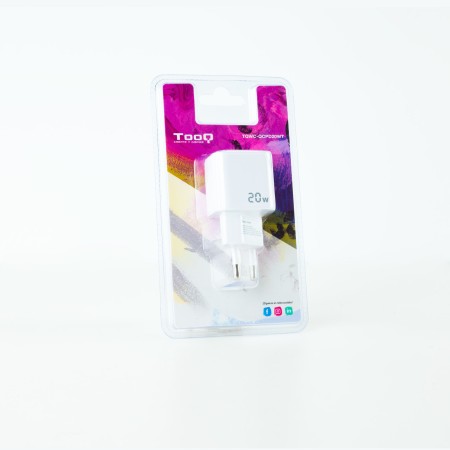 Tooq Cargador pared USB-C/PD+USB-A/QC 20W