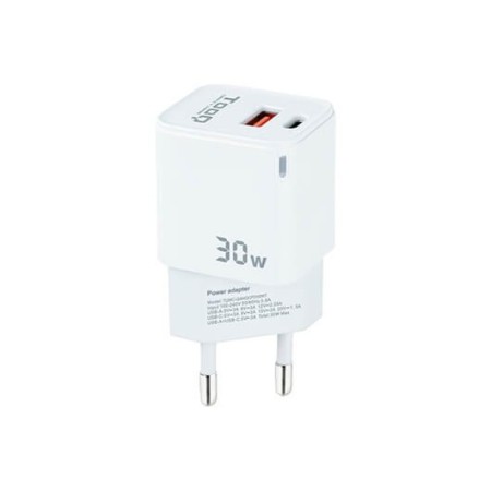 TOOQ Cargador pared GAN USB-C/USB-A 30W