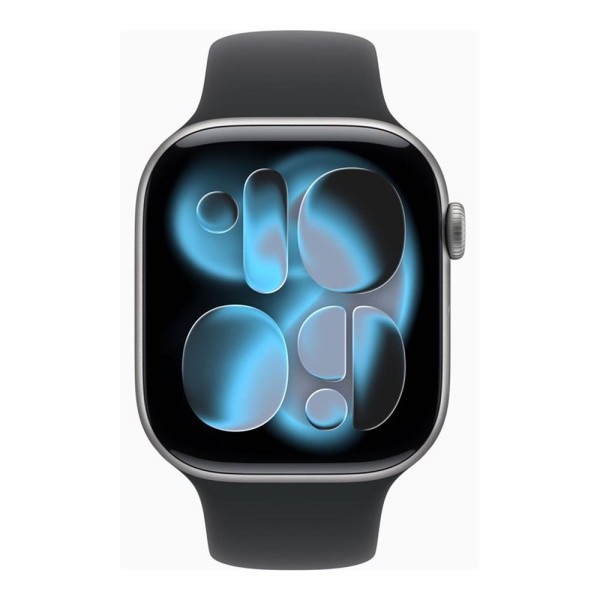 Smartwatch apple watch s11 gps  cellular 46mm space grey aluminium case  black sport band -  m - l