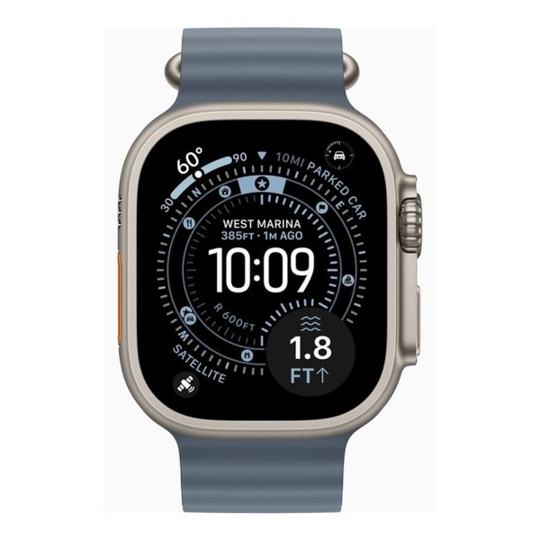 Smartwatch apple watch ultra 3 gps  cellular 49mm natural titanium case  anchor blue ocean band