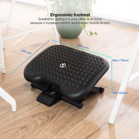 Tooq Reposapiés ajustable confort Negro