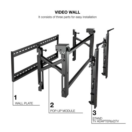 Soporte de pared tooq vesa hasta 70 pulgadas 800x400mm max 70kg