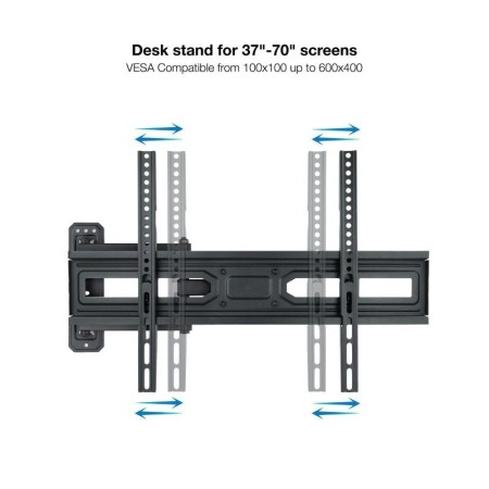 Soporte de Pared Giratorio/ Inclinable/ Nivelable TooQ LP7863TN-B para TV de 37-70″/ hasta 35kg