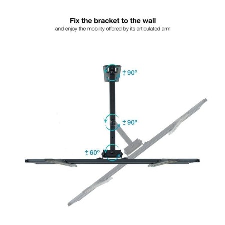 Soporte de Pared Giratorio/ Inclinable/ Nivelable TooQ LP7863TN-B para TV de 37-70″/ hasta 35kg