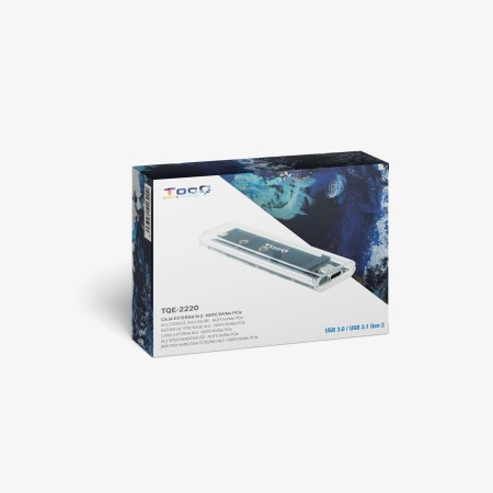 Caja Externa para Disco SSD M.2 NVMe TooQ TQE-2200/ USB 3.1 Gen2/ Sin tornillos