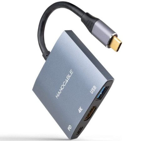 Nanocable Conversor USB-C a HDMI/USB3.0/PD 15 cm