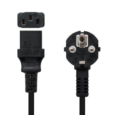 Cable Alimentación CPU Nanocable 10.22.0102-L2/ CEE7 Macho - C13 Hembra/ 2m/ Negro