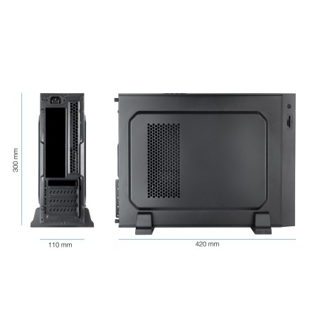 Tooq Caja Slim Micro ATX TQC-3008U3C 500W Negra