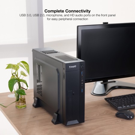 Tooq Caja Slim Micro ATX TQC-3008U3C 500W Negra