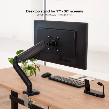Soporte de Mesa para Monitor TooQ DB5032TNR-B/ Giratorio/ Inclinable/ hasta 9kg