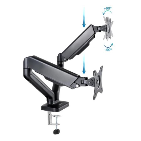 Tooq DB5132TNR-B Soporte mesa 2 brazos 17″-32″