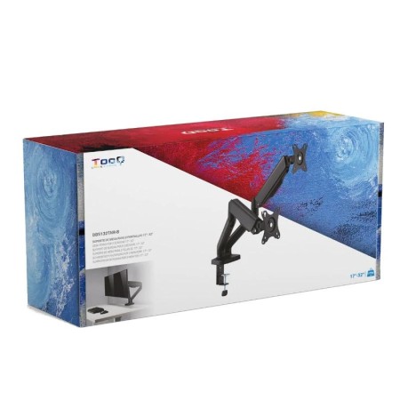 Tooq DB5132TNR-B Soporte mesa 2 brazos 17″-32″