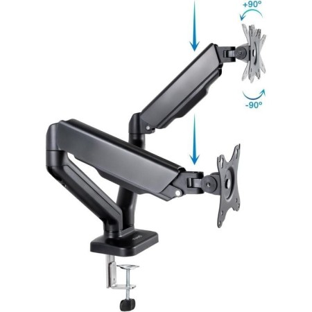 Tooq DB5132TNR-B Soporte mesa 2 brazos 17″-32″