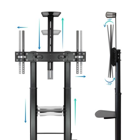 Soporte suelo con ruedas tooq hasta 100 pulgadas vesa 1000 x 600 max 100kg