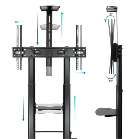 Soporte suelo con ruedas tooq hasta 100 pulgadas vesa 1000 x 600 max 100kg
