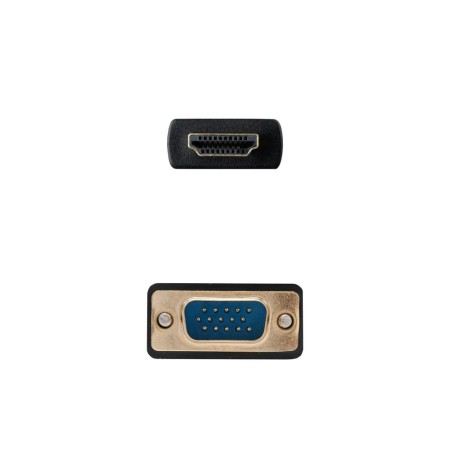 Cable conversor hdmi a vga nanocable 1.8 m - negro