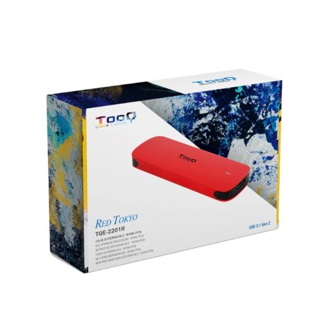 Caja Externa para Disco SSD M.2 NVMe TooQ TQE-2201R/ USB 3.1 Gen2/ Sin tornillos
