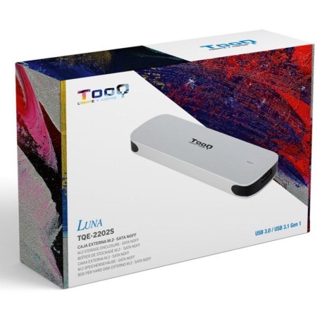 Caja Externa para Disco SSD M.2 TooQ TQE-2202S/ USB 3.1 Gen1/ Sin tornillos