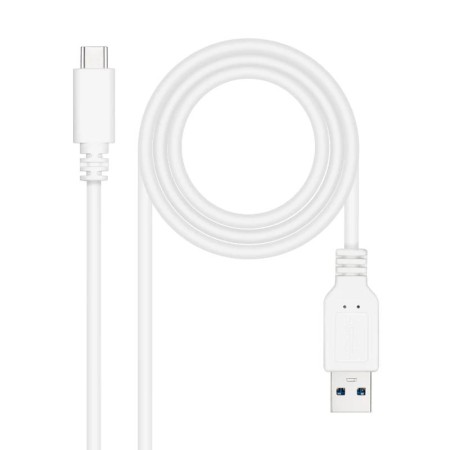 Cable USB 3.1 Nanocable 10.01.4002-W/ USB Tipo-C Macho - USB Macho/ 2m/ Blanco