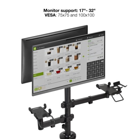 Soporte mesa tooq hasta 32 pulgadas vesa 100 x 100 max 9kg - brazo