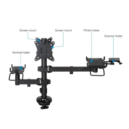 Soporte mesa tooq hasta 32 pulgadas vesa 100 x 100 max 9kg - brazo