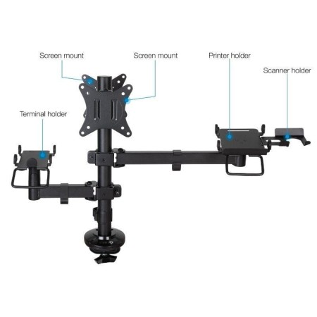 Soporte mesa tooq hasta 32 pulgadas vesa 100 x 100 max 9kg - brazo
