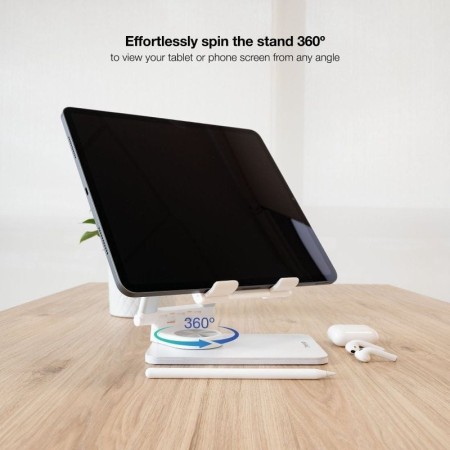 Soporte tooq plegable para tablet hasta 12.9 pulgadas blanco