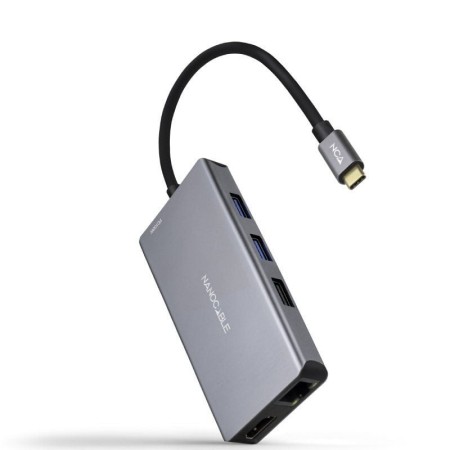 Nanocable Hub USB-C 3xUSB-A+2xHDMI+RJ45+TF+SD+PD