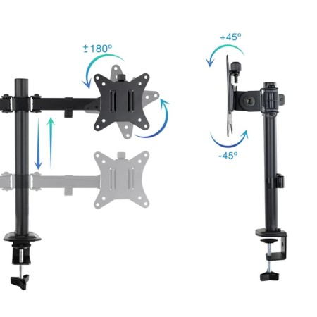 Soporte mesa tooq hasta 27 pulgadas vesa 100 x 100 max 8kg - brazo