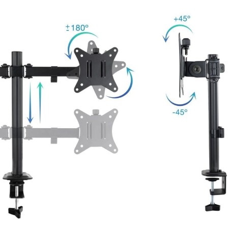 Soporte mesa tooq hasta 27 pulgadas vesa 100 x 100 max 8kg - brazo