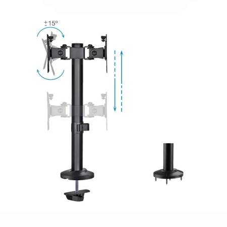 Soporte mesa tooq db1132tn - b vesa 2 brazos hasta 32 pulgadas 100x100mm max 8kg - brazo