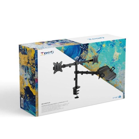 Soporte mesa tooq vesa hasta 32 pulgadas 100x100mm max 9kg - brazo