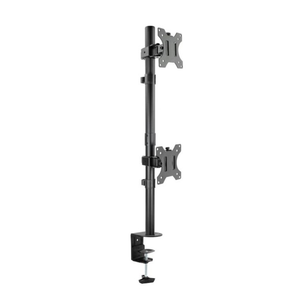 Soporte de mesa tooq 2 x 17 pulgadas - 32 pulgadas db1233tnv - b negro