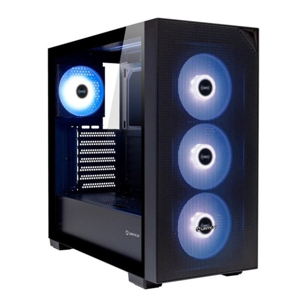 Caja ordenador gaming unykach revelat mesh atx argb cristal templado negra