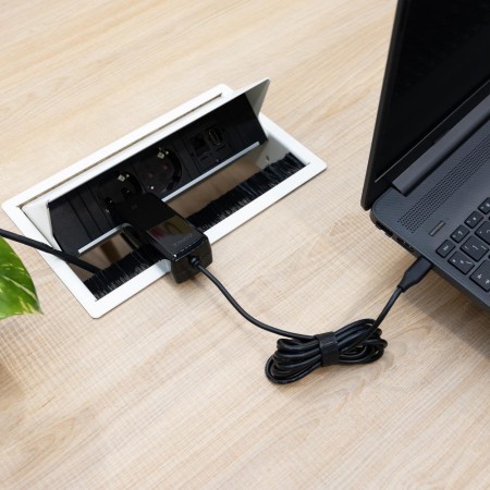 Cargador de pared tooq tqlc - usbcgan90pd - c 90w usb - c negro portatil
