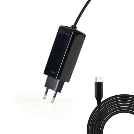 Cargador de pared tooq tqlc - usbcgan90pd - c 90w usb - c negro portatil