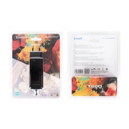 Cargador de pared tooq tqlc - usbcgan90pd - c 90w usb - c negro portatil