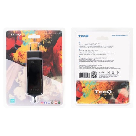 Cargador de portatil tooq tqlc - usbcgan100pd - c 100w usb - c negro