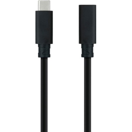Cable prolongador nanocable usb - c 3.2 gen2x2 20gbp 100w - 5a 4k - 60hz usb - c - m - usb - c - h negro 1 m alargador