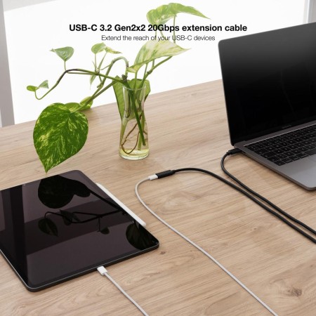Cable prolongador nanocable usb - c 3.2 gen2x2 100w c - m - h 1.5m alargador