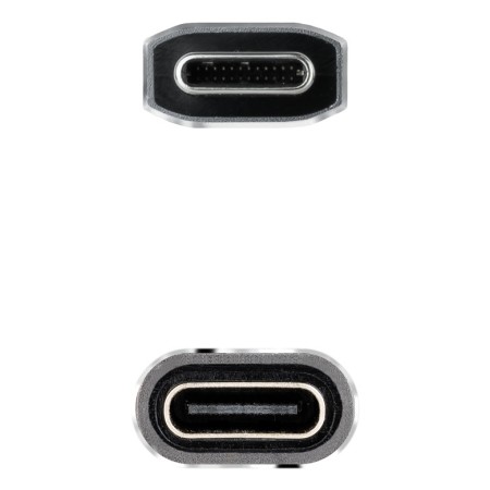Cable prolongador nanocable usb 3.2 gen2x2 20gb 100w c - m - h 1.5m alargador usb - c algodon