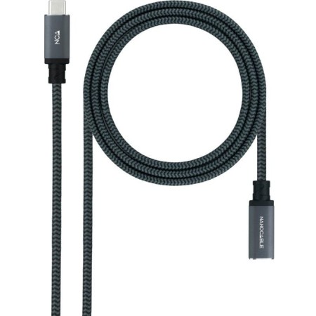 Cable prolongador nanocable usb 3.2 gen2x2 20gb 100w c - m - h 1.5m alargador usb - c algodon