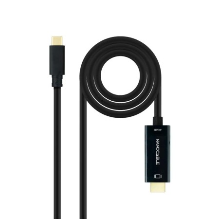 Cable Conversor Nanocable 10.15.5135/ USB Tipo-C Macho - HDMI Macho/ 5m/ Negro