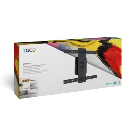 Soporte de pared tooq rotación 360° para pantallas 37 pulgadas - 80 pulgadas negro