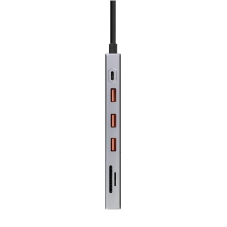 Hub nanocable usb - c 12 en 1 conversor usb - c 3.1 a 3xusb - a 3.2 + usb - c 3.2 + usb - c pd + 2xhdmi 4k@60hz + dp 4k@60hz + r